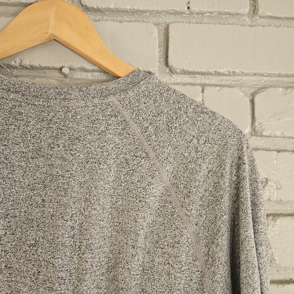 Rhone Mens Shirt Medium Reign Performance Long Sleeve Grey Heather Crew Neck - Picture 4 of 10